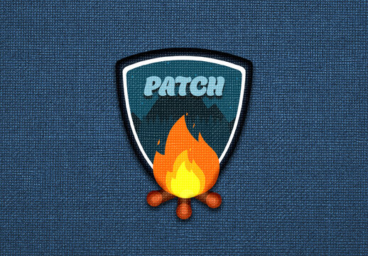 Embroidery Patch Print Design Mockup