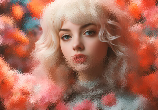 Fogged Ribbed Glass Image Effect