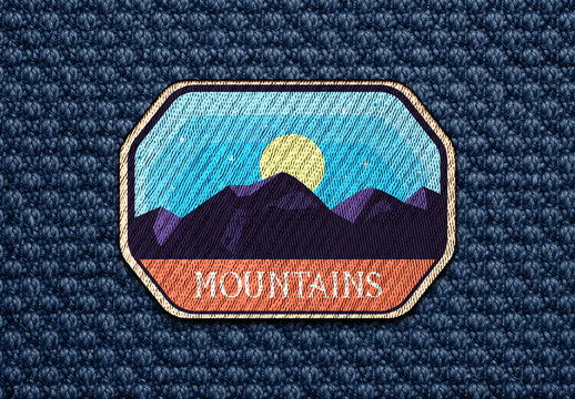 Embroidered Patch Print Mockup