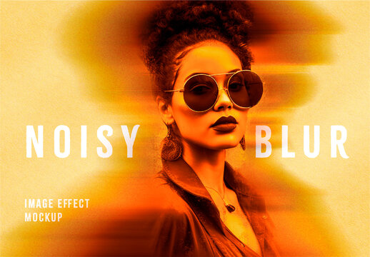Noisy Blur Image Effect Mockup