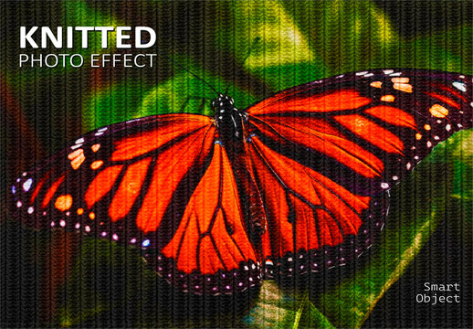 Fabric Knitted Photo Effect
