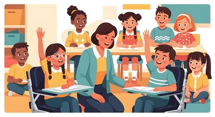 Diverse Children in Classroom Learning with Teacher Assisting