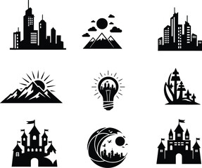 Fototapeta premium landmarks and monuments bundle