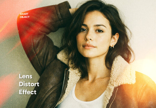 Soft Lens Distort Effect Mockup