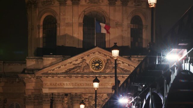 Mazarine Library  and Le Pont des Arts in Paris