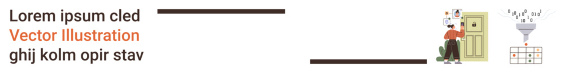 Data management, information processing, education, presentation design, analytics, and workflows. Person considering data flow through a funnel. Data management and information processing concepts © robu_s