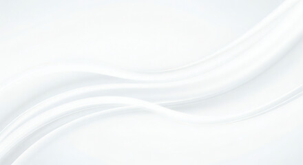Soft White Abstract Wave Design