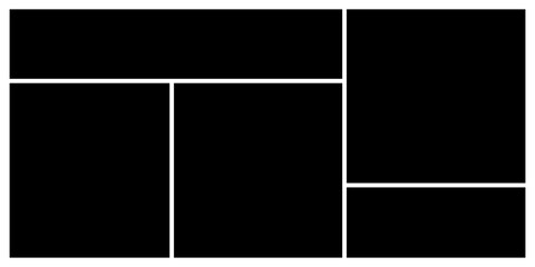 Mosaic collage pictures collection. Collage mood board grid template. Set of presentation backgrounds. Photo layout. Album Gallery banner vector illustration.eps,10
