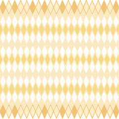 Circus carnival yellow and beige vintage seamless pattern. Soft harlequin rhombus background. Wrapping texture backdrop with diamond shape pattern. 