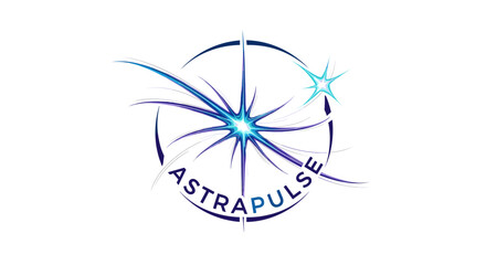 Astrapulse Logo with Starburst Design Element.