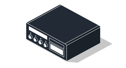 Black Electronic Device with Controls and Display.