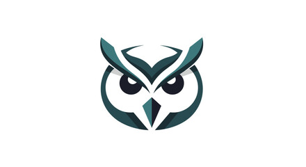 Stylized Owl Logo Graphic Design Element.