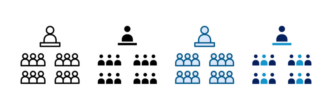 Parliament Session Icon Set Multiple Style Collection