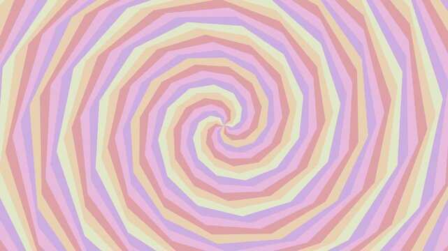 Soft Pastel Concentric Geometric Spiral Abstract Pattern Background