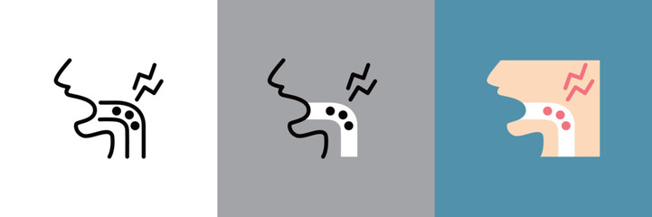 喉がイガイガするアイコン © WAWAWA