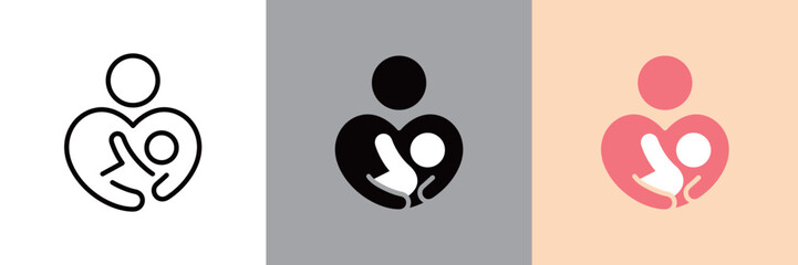 Obraz na płótnie Canvas シンプルな授乳のアイコン