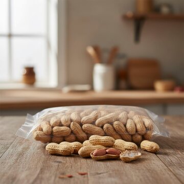 Crispy Roasted Peanuts in Shell as Savory Snack Food