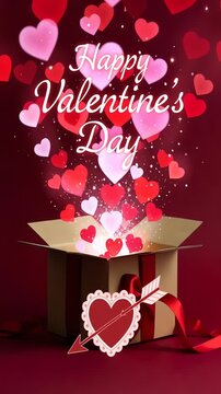 Happy Valentines Day Card Animation.