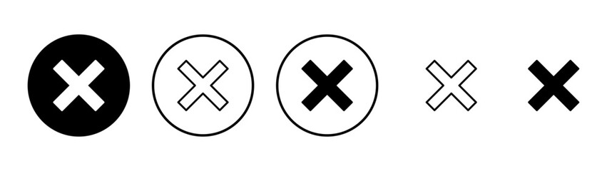 Fototapeta premium Close icon vector. Delete sign and symbol. cross sign