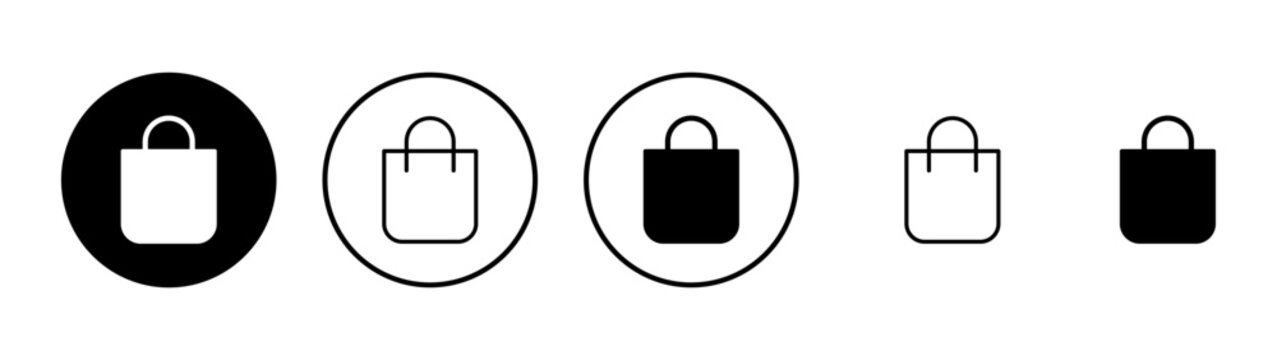 Shopping bag icon vector. shopping sign and symbol