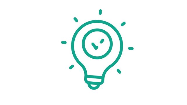 Idea icon animation. animation icon related to creativity. Suitable for site web, app, UI, user interfaces, provide visual feedback and more. Alpha channel