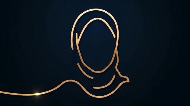 Cute hijab cartoon character animated in modern style for digital content