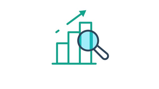 Growth icon animation. animation icon related to growth search. Suitable for site web, app, UI, user interfaces, provide visual feedback and more. Alpha channel