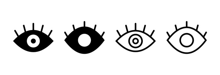 Obraz premium Eye icon vector illustration. Eye sign and symbol. Look and Vision icon.
