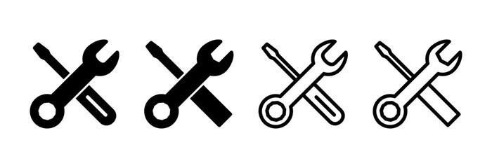 Repair tools icon vector illustration. tool sign and symbol. setting icon. Wrench and screwdriver. Service
