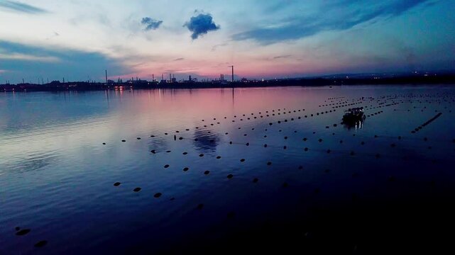 Taranto, Italy, city view, harbor, industrial city, sea city, mussel culture, Ilva factory, panorama, landscape, aerial shot, travel, travelling, vacation, holiday, tourist, tourism, high angle, cinem