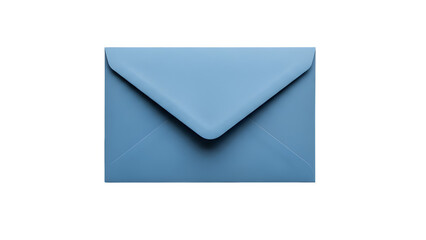 Light blue sealed envelope with dotted stitching isolated on transparent background