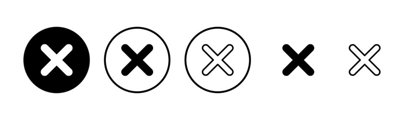 Obraz premium Close icon logo design. Delete sign and symbol. cross sign