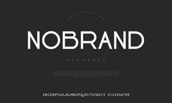 No Brand minimalist thin geometric sans serif font for corporate identity and architecture