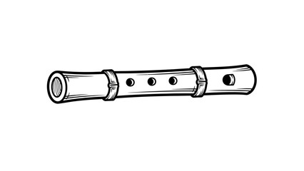Simple drawing of a flute instrument.