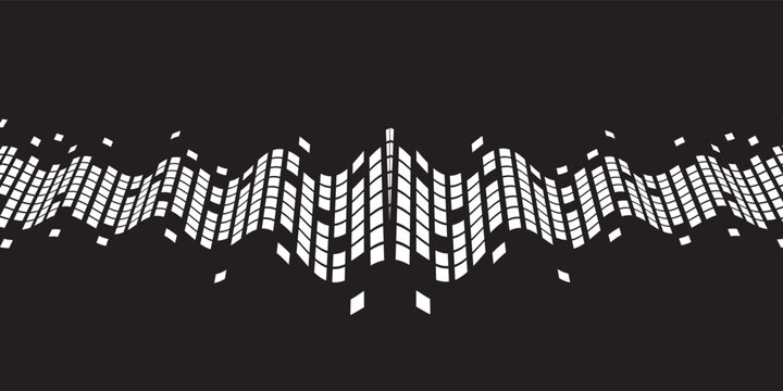 Dark abstract background with flowing waveform pattern and smooth rhythmic modern motion