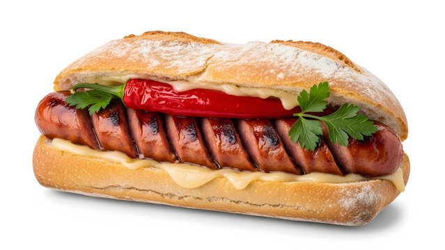 Street-style Spanish sausage served in bread