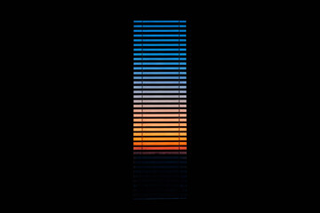 Abstract neon equalizer bars background with gradient glow