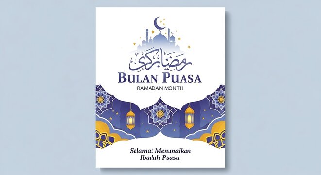 Ramadan month calendar Bulan Puasa.