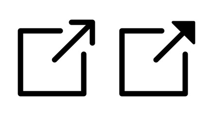 External link icon symbol for apps and websites. link sign and symbol. hyperlink symbol