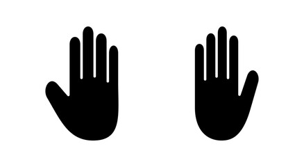 Fototapeta premium Hand icon symbol for apps and websites. hand sign and symbol. palm