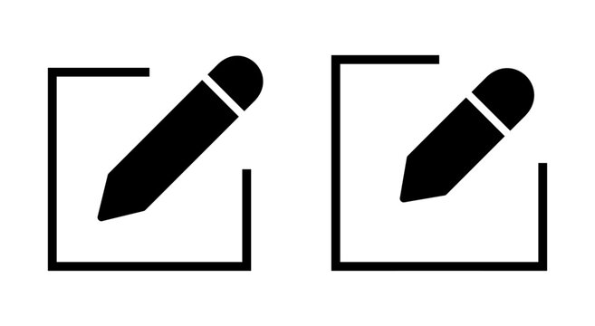 Edit icon symbol for apps and websites. edit document sign and symbol. edit text icon. pencil. sign up