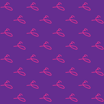 Cursive E Vector Seamless Pattern
