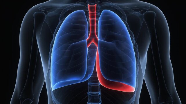 Three Frame Sequence Showing Lungs Structure and Contrast.