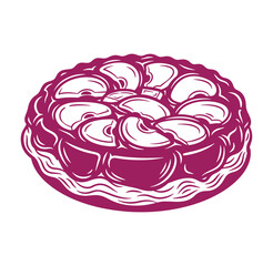 Obraz premium red cabbage vegetable illustration for food design