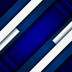 Abstract geometric background with navy blue and white diagonal layers for corporate technology presentations and modern material design