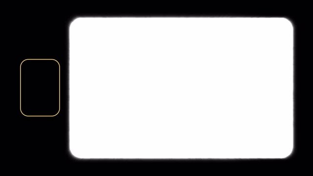 Vintage Super 8 mm Film Frame Loop Overlay, Classic Cinema Movie Border, Old Projector Gate Matte Effect with Rounded Corners 4k video animation seamless loop