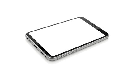 Modern Smartphone Mockup with Blank Screen Isolated on White Background