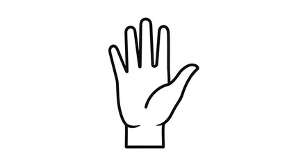 Obraz premium Hand with palm facing outward gesture.