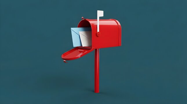Red Mailbox with Envelope