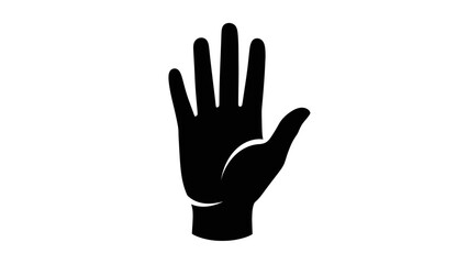 Obraz premium Black Hand Gesture Icon Symbol.